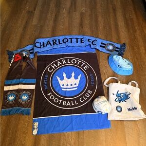 Charlotte FC Fan Set with Scarf and flag